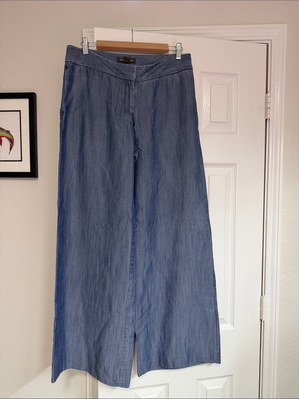 Tommy Bahama Indigo Chambray Wide Leg Pants EUC!